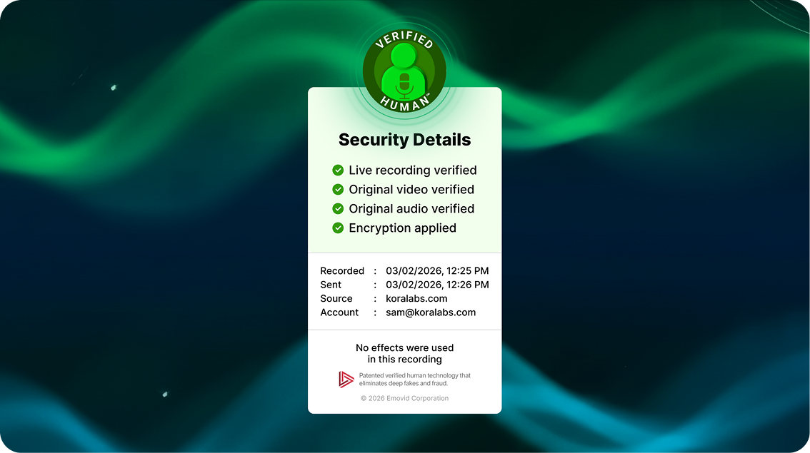 Verified Human Communication™